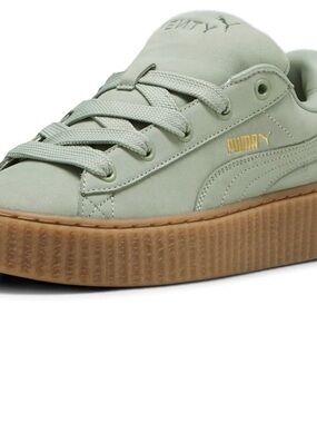 Puma Sage Green Platform Sneaker with Gum Sole